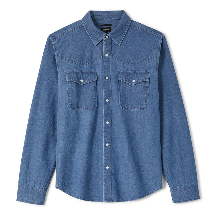 Brixton Brixton Waylon Lw Overshirt (Mens) | Med Wash Chambrey