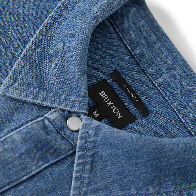 Brixton Brixton Waylon Lw Overshirt (Mens) | Med Wash Chambrey