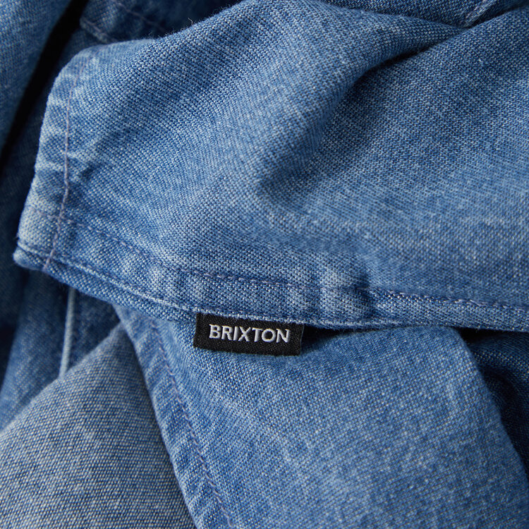 Brixton Brixton Waylon Lw Overshirt (Mens) | Med Wash Chambrey