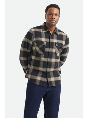 Brixton Brixton Bowery Flannel (Mens) | Black/Cream