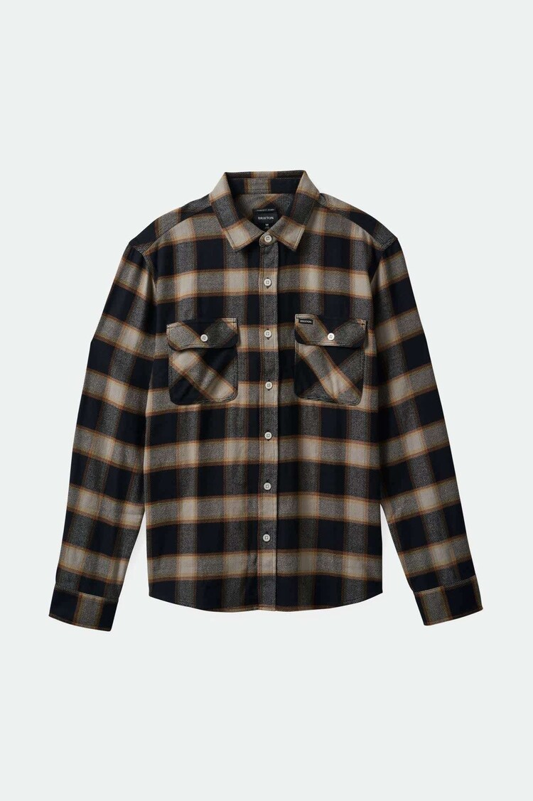Brixton Brixton Bowery Flannel (Mens) | Black/Cream