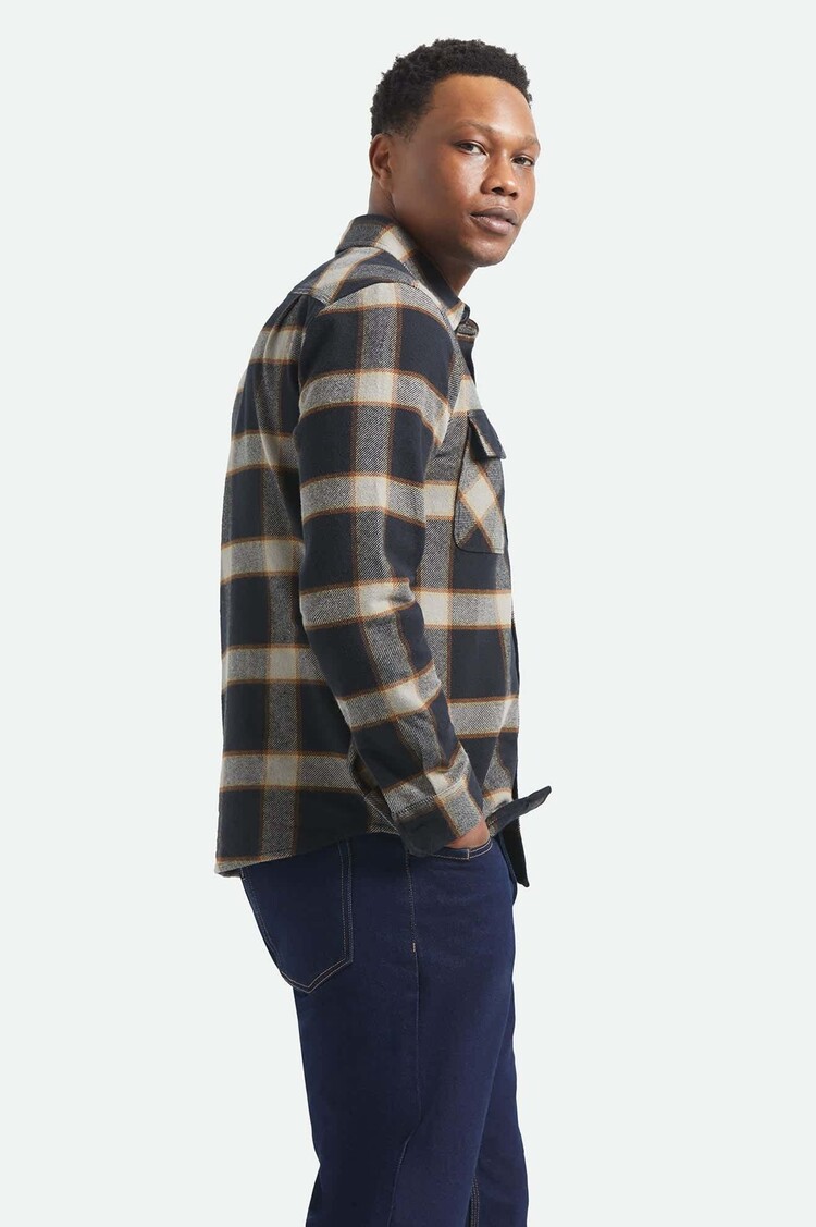 Brixton Brixton Bowery Flannel (Mens) | Black/Cream