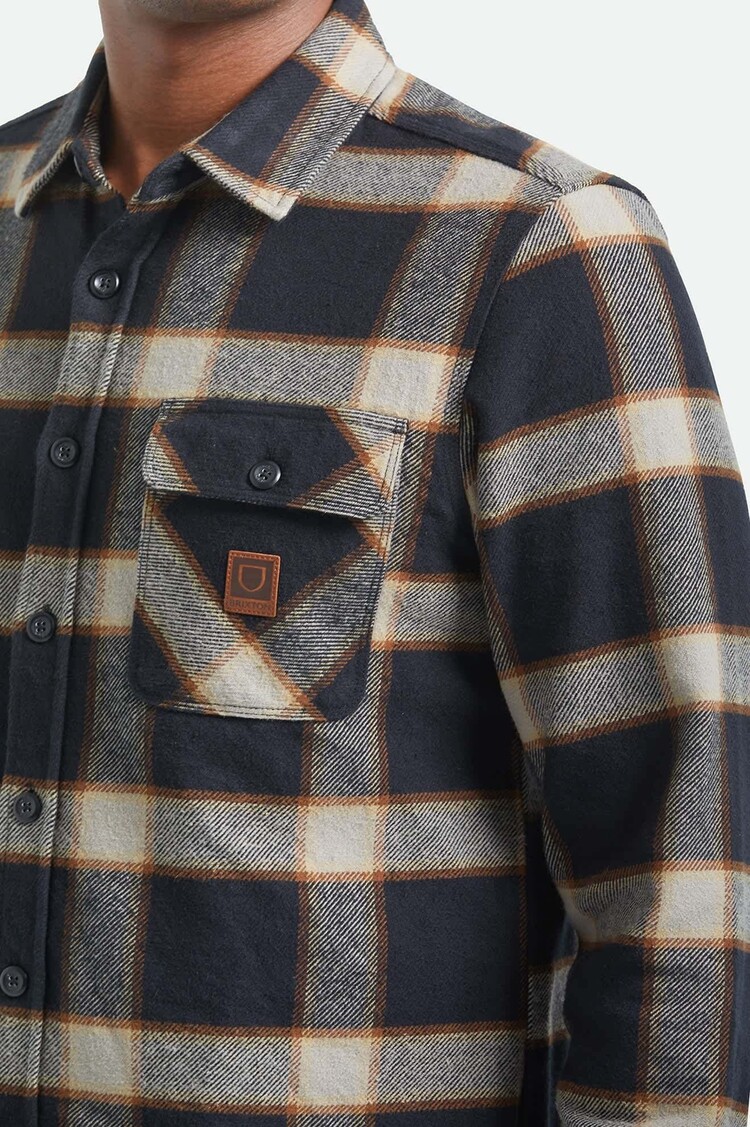 Brixton Brixton Bowery Flannel (Mens) | Black/Cream