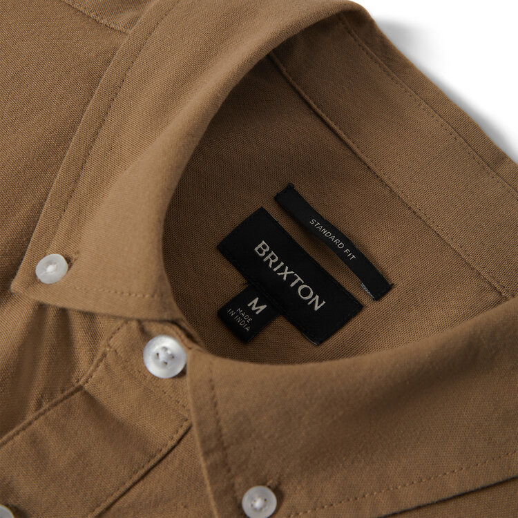 Brixton Brixton Sanford Oxford S/S Wvn (Mens) | Khaki