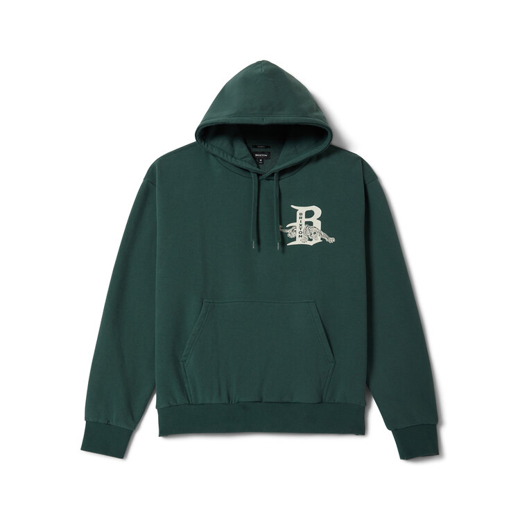 Brixton Brixton Predator Relaxed Hoodie (Mens) | Primal Green Worn Wash
