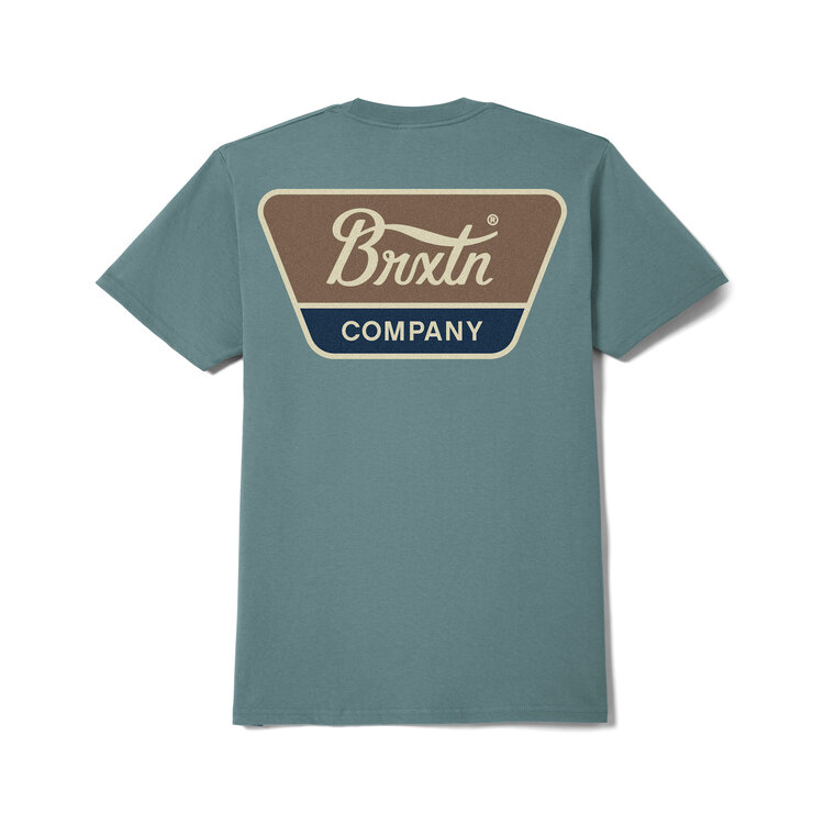 Brixton Brixton Linwood S/S Std (Mens) | Ocean Breeze/Brown/Dark Navy
