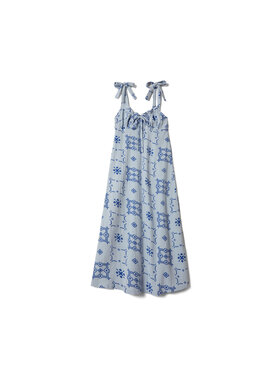 Brixton Brixton The Tie Dress (Womens) | Aura Blue Tile Print