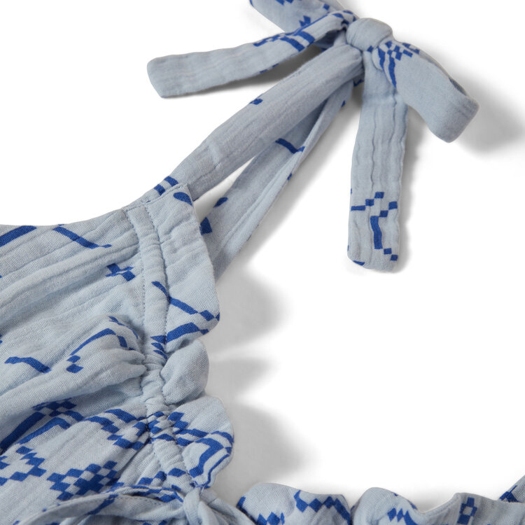 Brixton Brixton The Tie Dress (Womens) | Aura Blue Tile Print