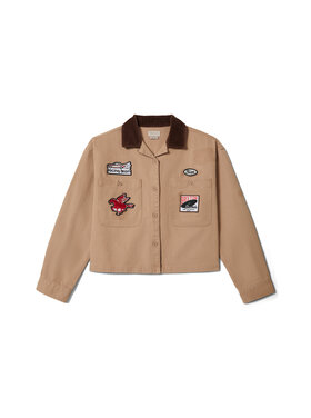 Brixton Brixton Utopia Patchwork Overshirt (Womens) | Timeless Taupe