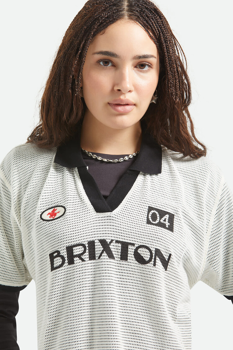 Brixton Brixton Varsity Tee (Womens) | Off White/Black
