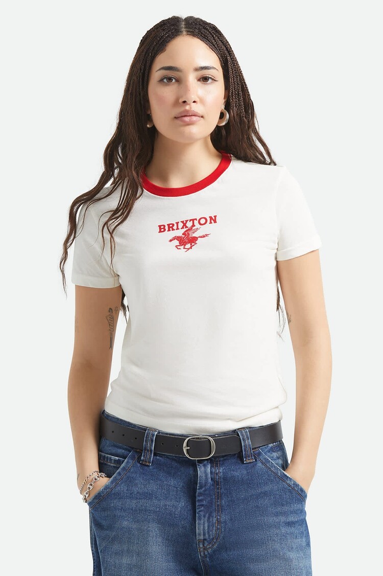 Brixton Brixton Pegasus Slim Crew Tee (Womens) | Vintage White