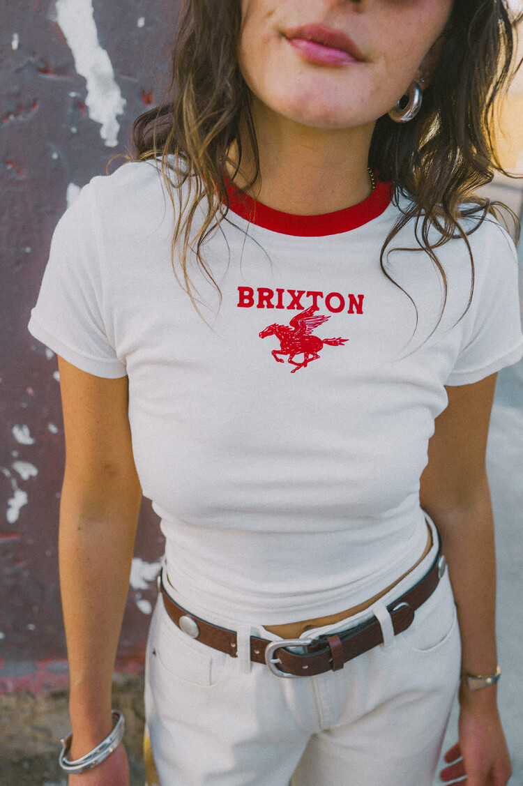 Brixton Brixton Pegasus Slim Crew Tee (Womens) | Vintage White