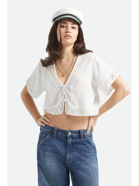 Brixton Brixton Seaside Eyelet Top (Womens) | Off White Eyelet