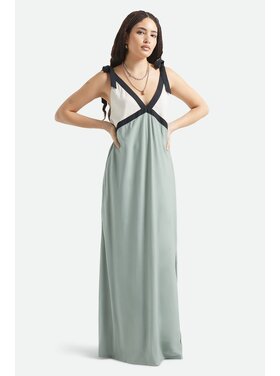 Brixton Brixton Sunset Tie Slip Dress (Womens) | Sage Green/Whitecap