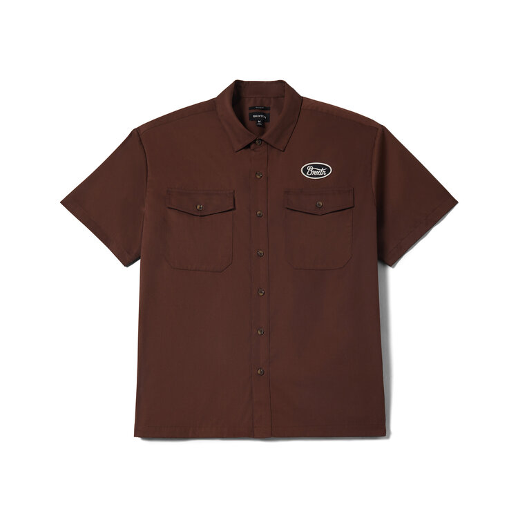 Brixton Brixton Builders Olson S/S Wvn (Mens) | Chocolate