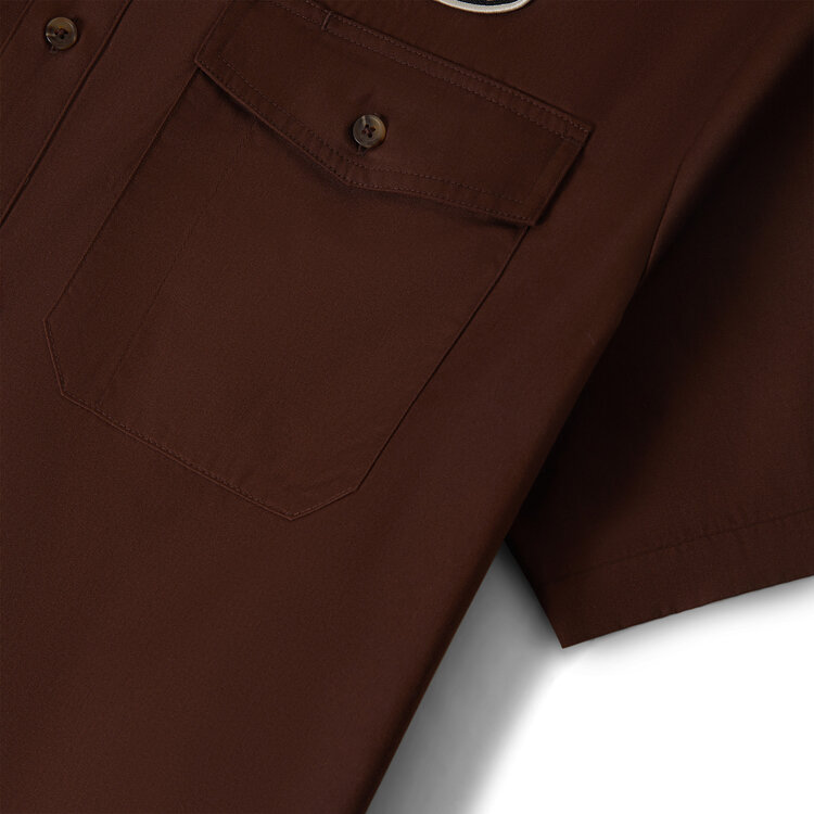 Brixton Brixton Builders Olson S/S Wvn (Mens) | Chocolate