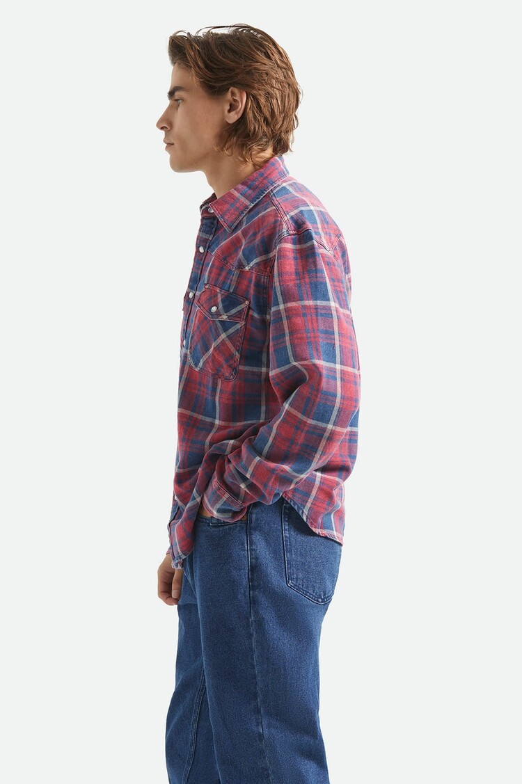 Brixton Brixton Waylon Lw Overshirt (Mens) | Denim Plaid