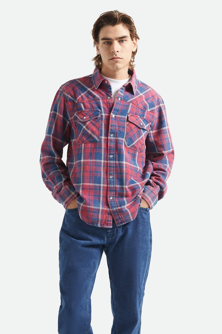 Brixton Brixton Waylon Lw Overshirt (Mens) | Denim Plaid