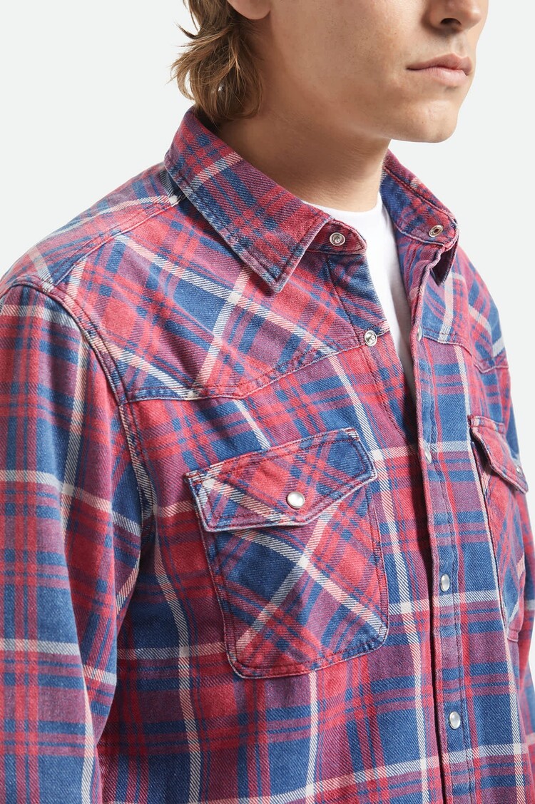 Brixton Brixton Waylon Lw Overshirt (Mens) | Denim Plaid