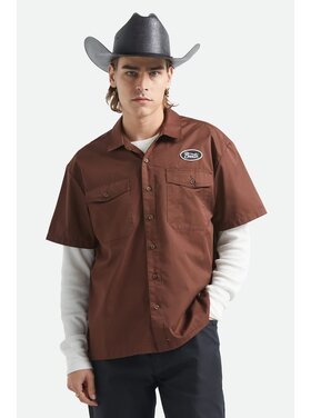 Brixton Brixton Builders Olson S/S Wvn (Mens) | Chocolate