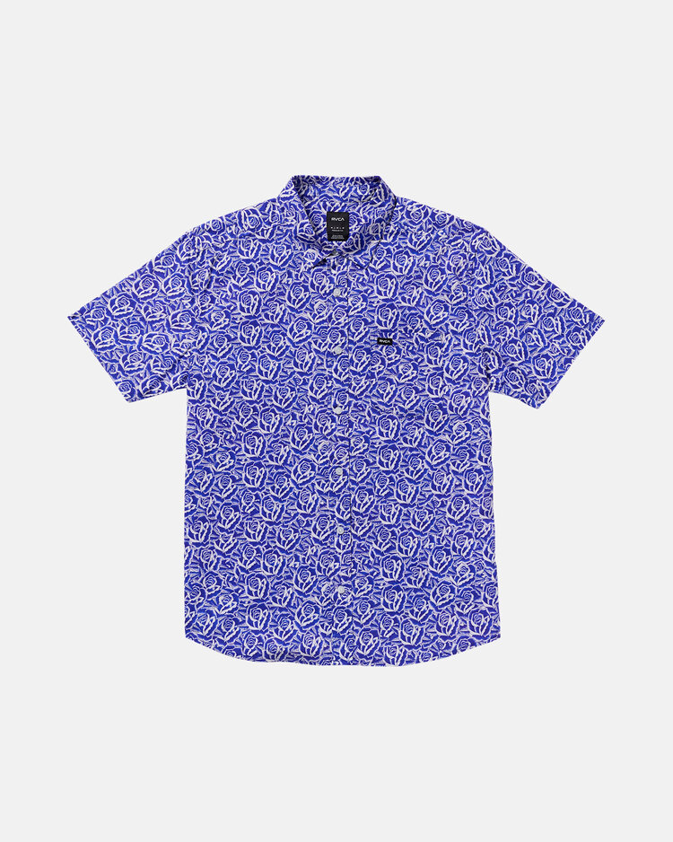 RVCA Rvca Barba Roses Ss (Mens) | Light Blue
