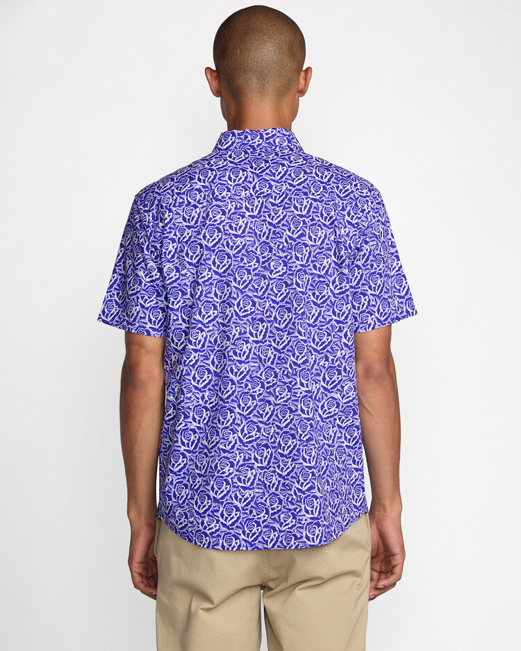 RVCA Rvca Barba Roses Ss (Mens) | Light Blue