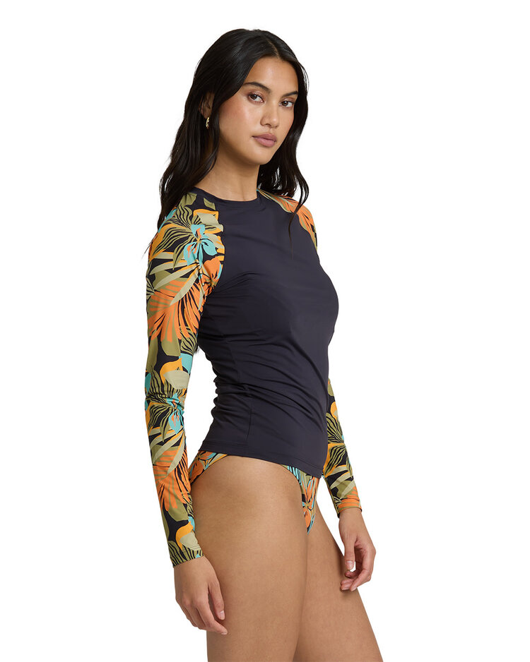 Billabong Billabong Des Tropiques Ls Rashguard (Womens) | Black Multi