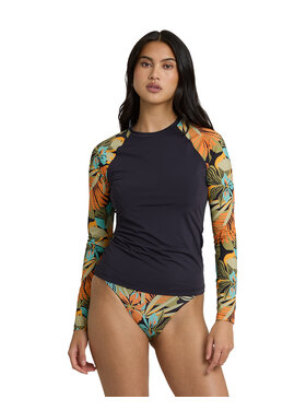 Billabong Billabong Des Tropiques Ls Rashguard (Womens) | Black Multi
