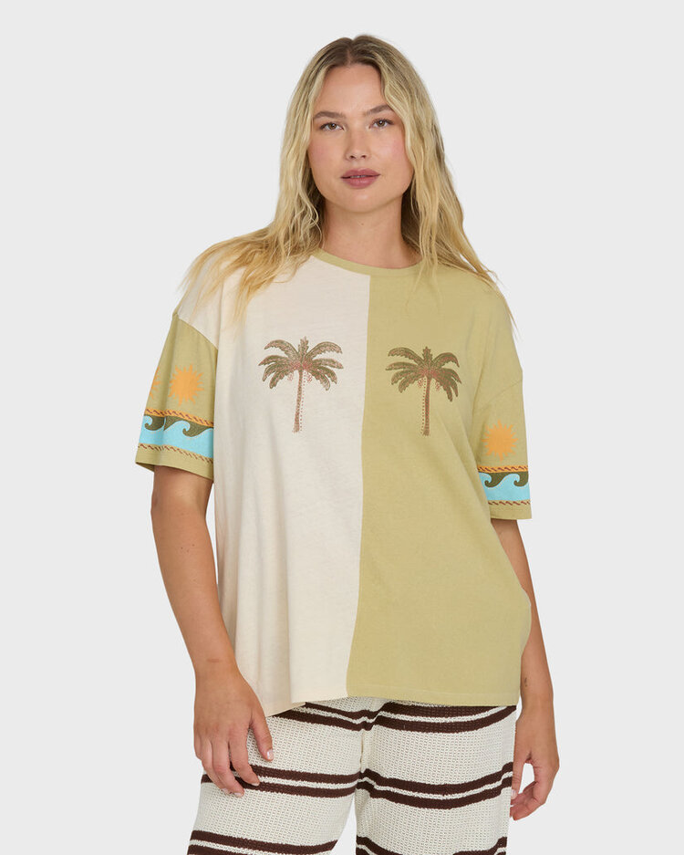 Billabong Billabong Split Palm Ss Tee (Womens) | White Cap