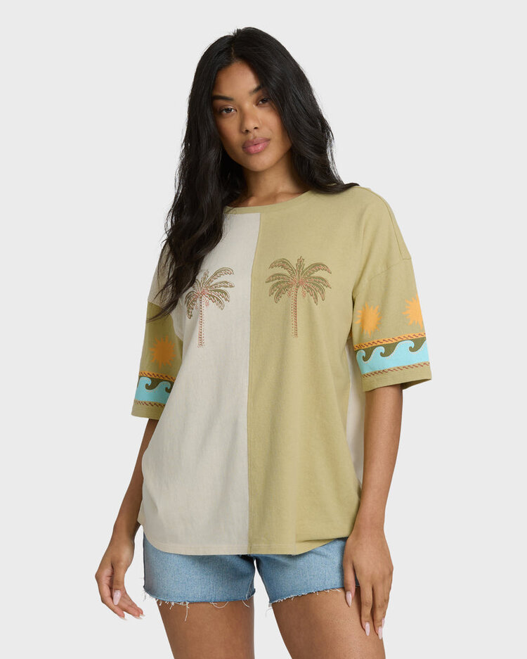 Billabong Billabong Split Palm Ss Tee (Womens) | White Cap
