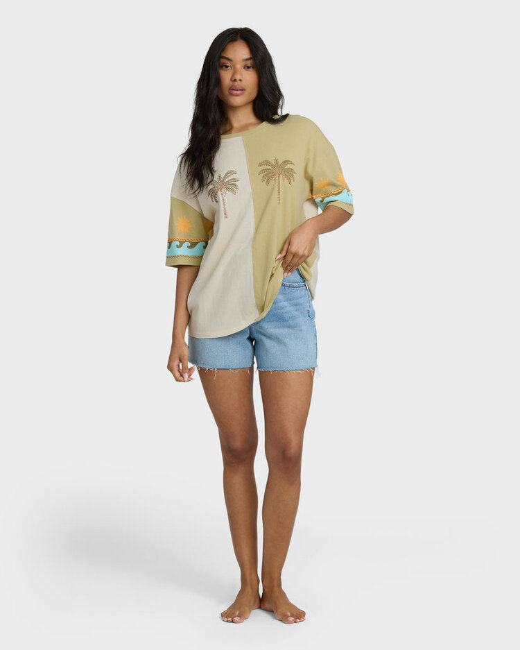 Billabong Billabong Split Palm Ss Tee (Womens) | White Cap