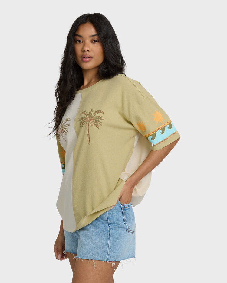 Billabong Billabong Split Palm Ss Tee (Womens) | White Cap