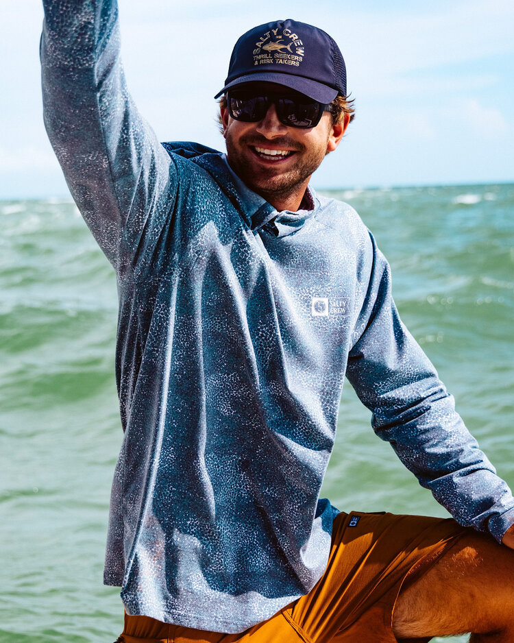 Salty Crew Salty Crew Mariner Lite Uv Hood (Mens) | Dark Navy