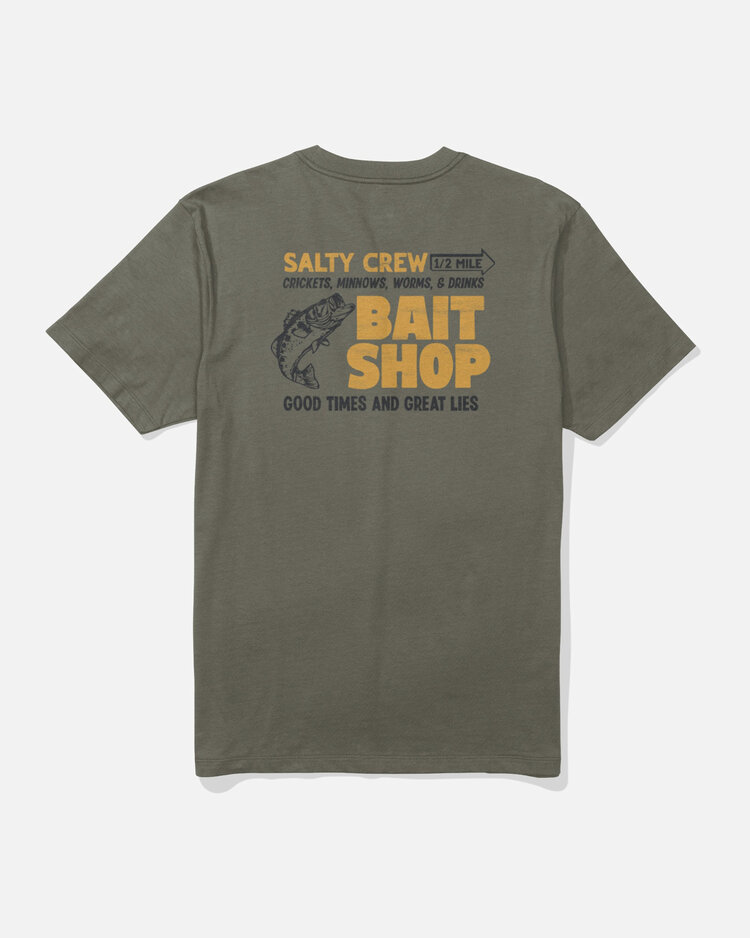 Salty Crew Salty Crew Bait Shop Ss Tee (Mens) | Dusty Olive