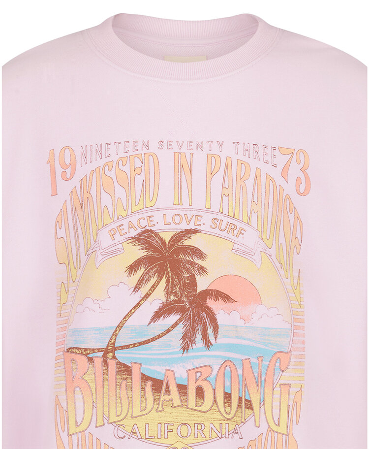 Billabong Billabong Making Waves Crewneck (Youth) | Lilac Snow