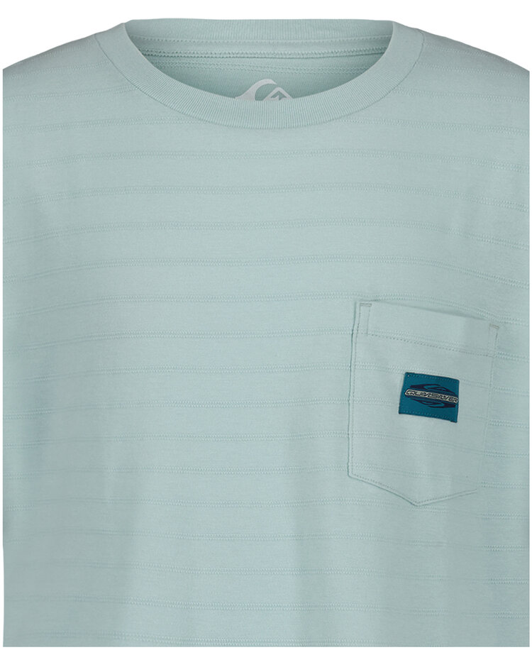 Quiksilver Quiksilver Textured Stripe Ss (Youth) | Blue Haze