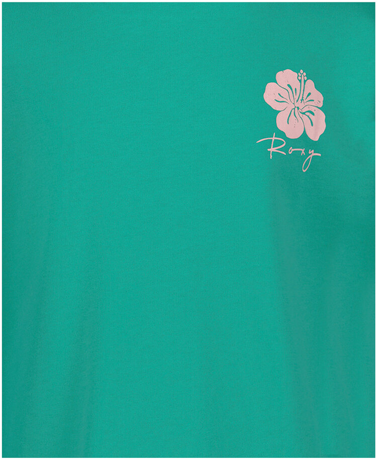 Roxy Roxy Hibiscus Oversized Crew (Youth) | Sea Green