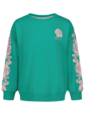 Roxy Roxy Hibiscus Oversized Crew (Youth) | Sea Green