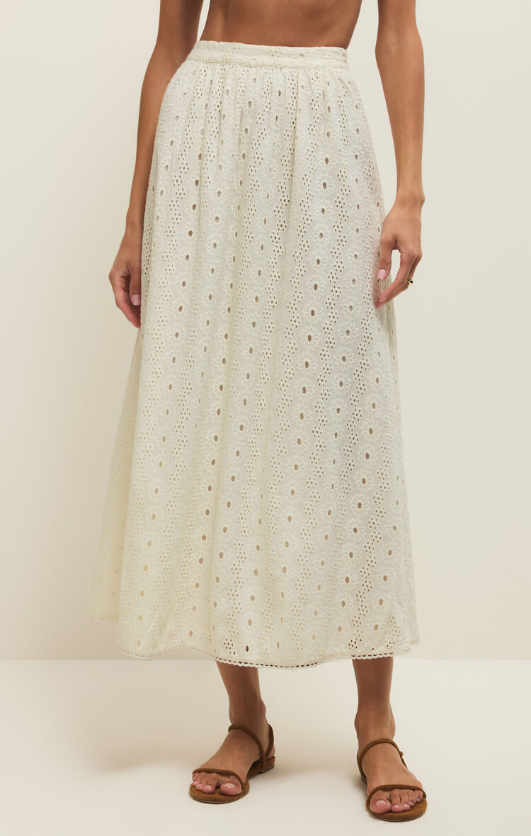 Z Supply Z Supply Bria Eyelet Skirt | White