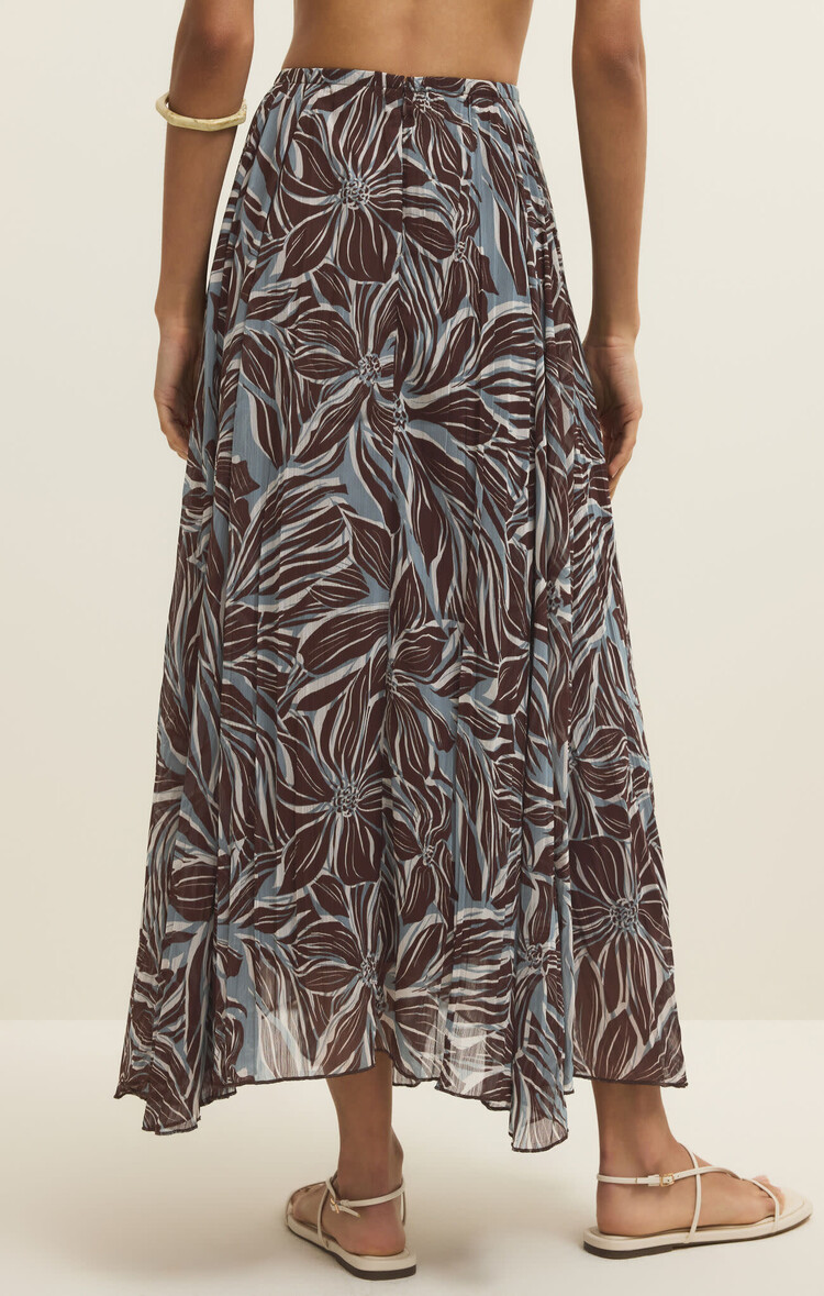 Z Supply Z Supply Vitoria Zinn Floral Maxi Skirt | Chocolate Cherry