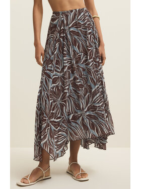 Z Supply Z Supply Vitoria Zinn Floral Maxi Skirt | Chocolate Cherry