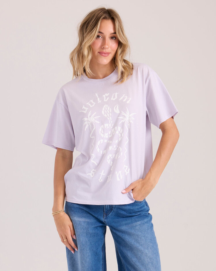 Volcom Volcom Burnout Bf Tee (Womens) | Dusty Lavender