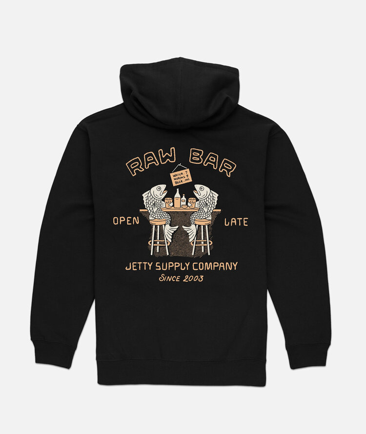 Jetty Jetty Raw Bar Hoodie (Mens) | Black