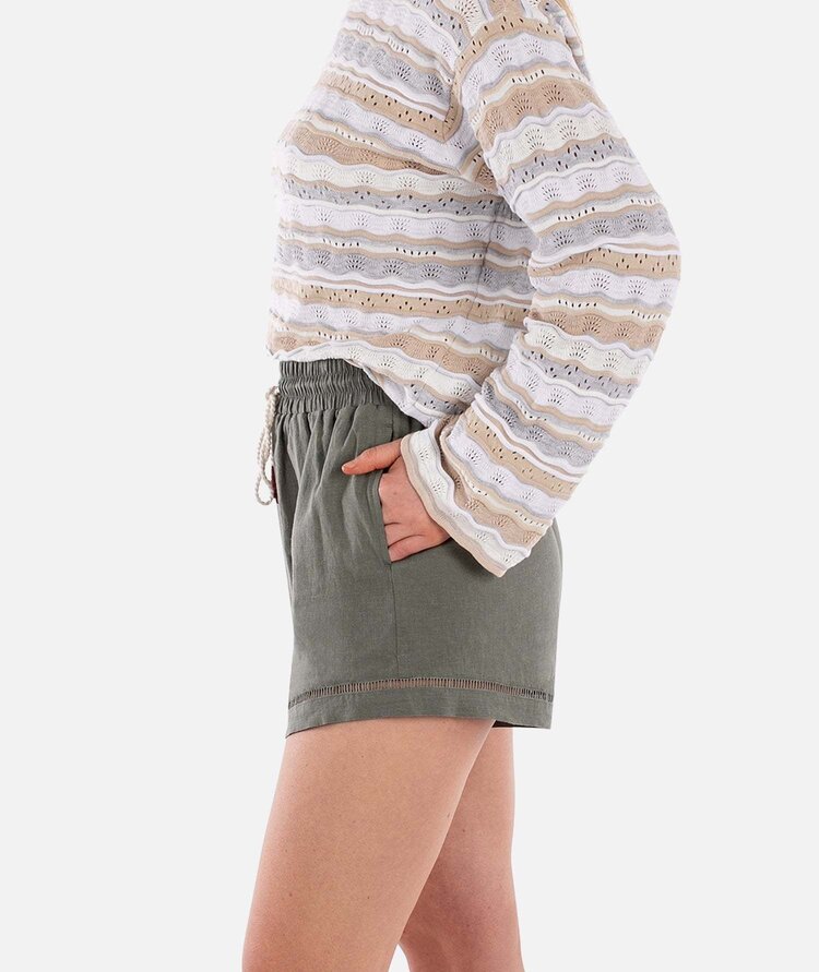 Jetty Jetty Dune Linen Short (Womens) | Agave