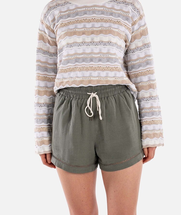 Jetty Jetty Dune Linen Short (Womens) | Agave
