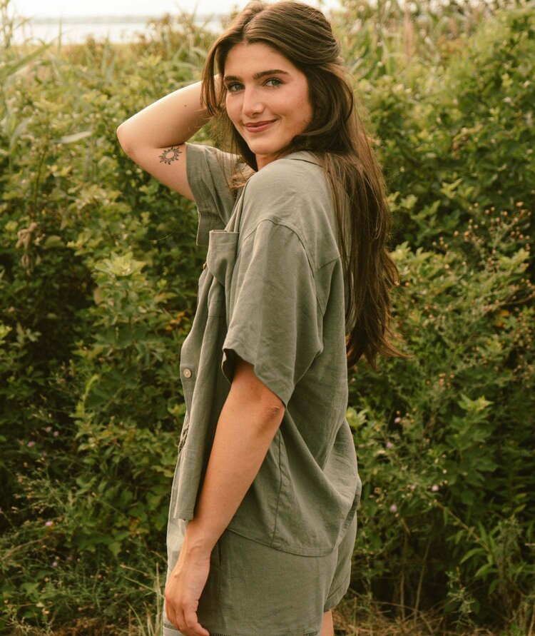 Jetty Jetty Cape Cod Linen Shirt (Womens) | Agave