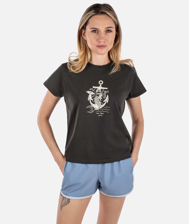 Jetty Jetty Low Tides Lo-Fi Boyfriend Tee (Womens) | Black
