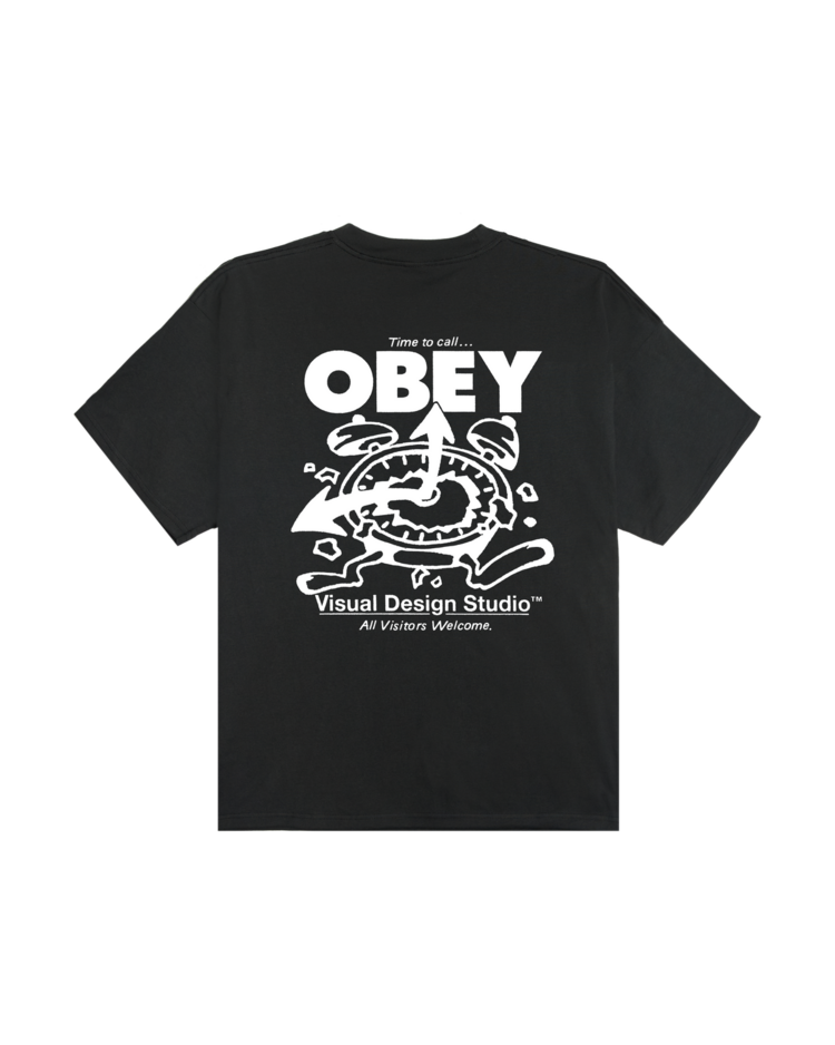 Obey Obey Time To Call Hw Box Tee (Mens) | Vintage Black