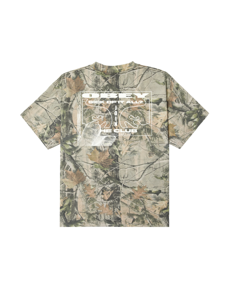 Obey Obey Club Hw Box Tee (Mens) | Leaf Camo