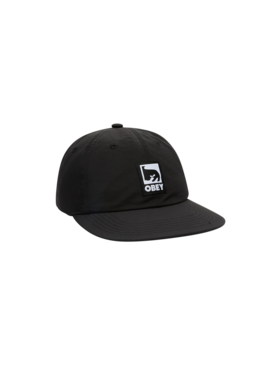 Obey Obey Effect Nylon 6 Panel Strapback (Mens) | Black